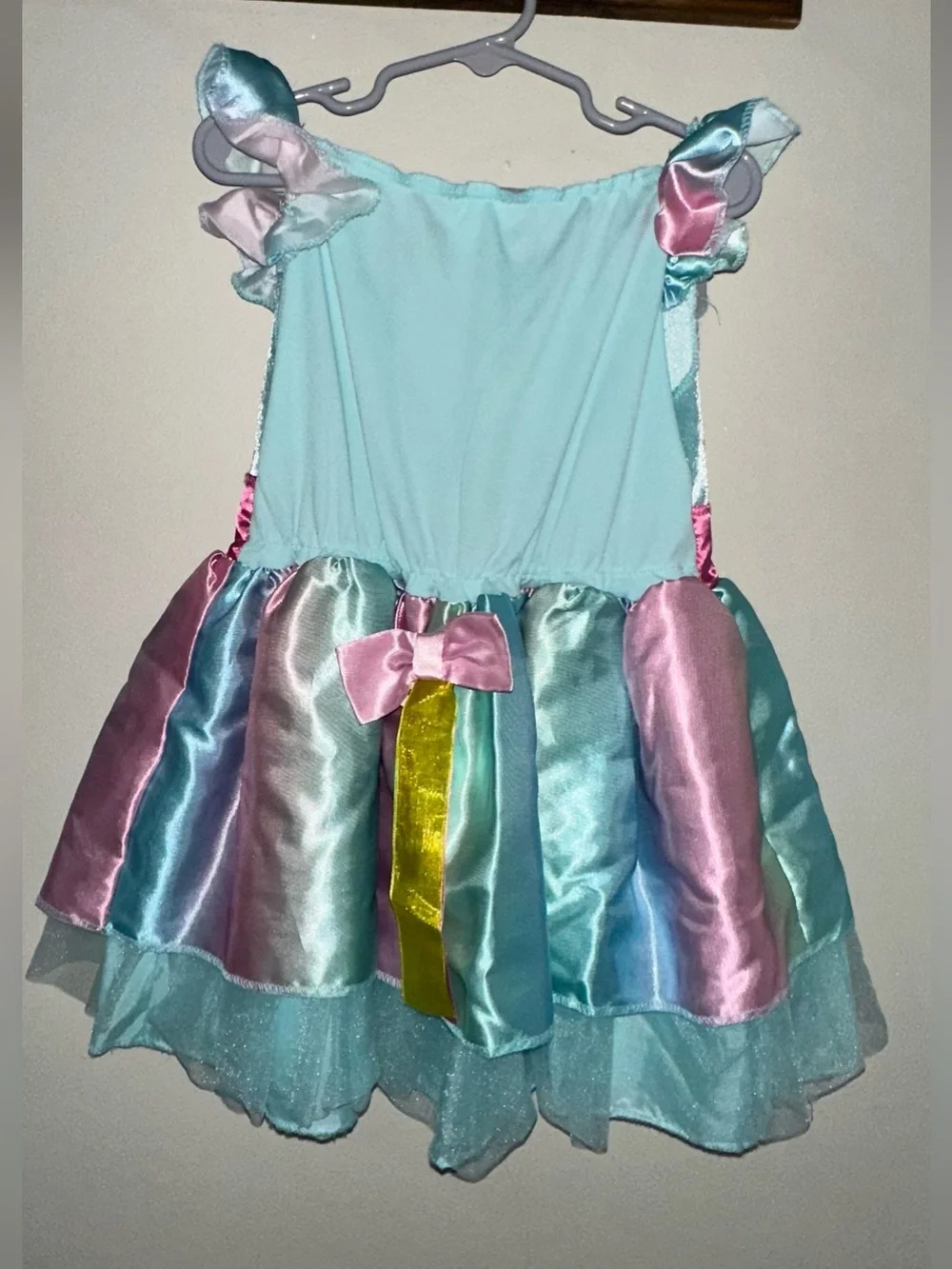 Peppa Pig. Aqua & Pink Satin dress